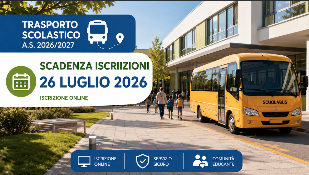 Scadenza iscrizioni online servizio scuolabus a.s. 2026/2027