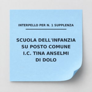 interpello posto comune scuola infanzia