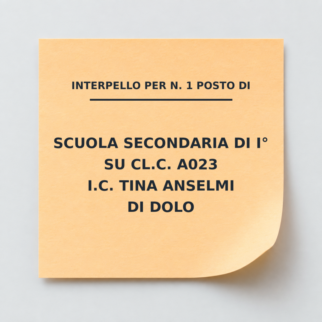 interpello secondaria