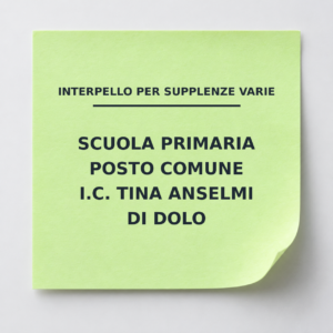 interpello posto comune primaria